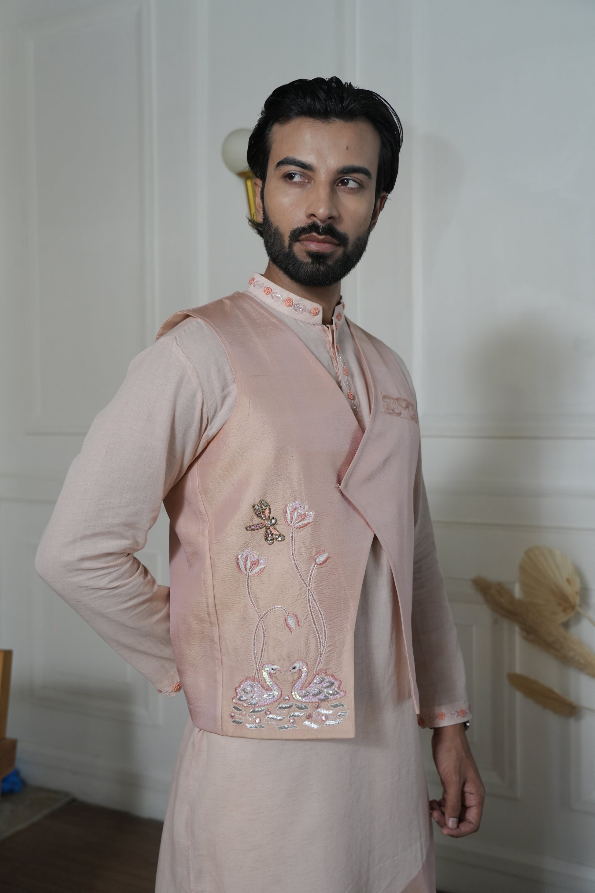 Paradise Half Jacket and Kurta Set