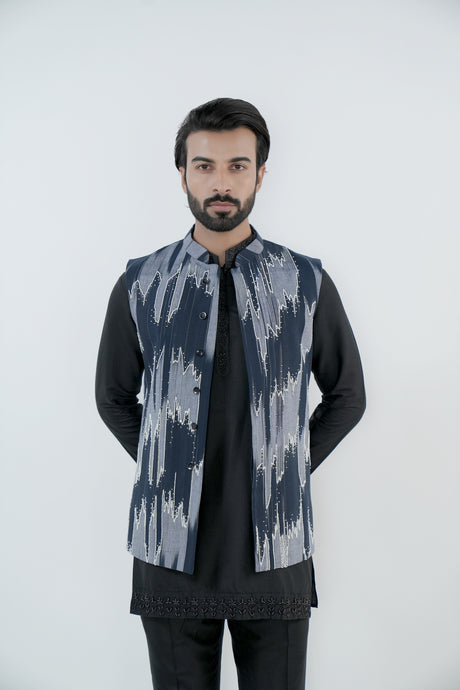 Black Ikat Bandi Set