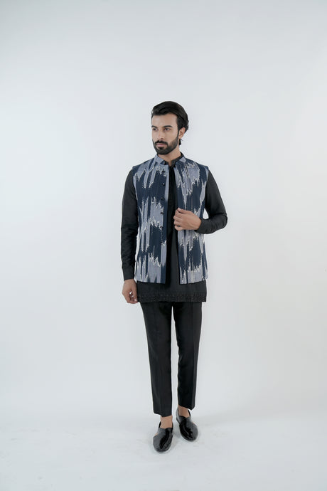 Black Ikat Bandi Set