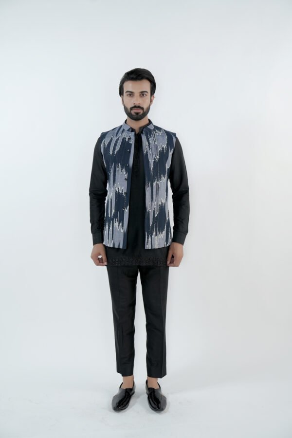 Black Ikat Bandi Set - Image 3