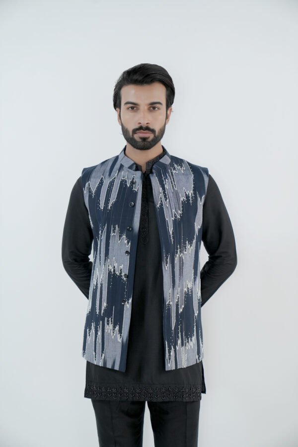 Black Ikat Bandi Set - Image 5