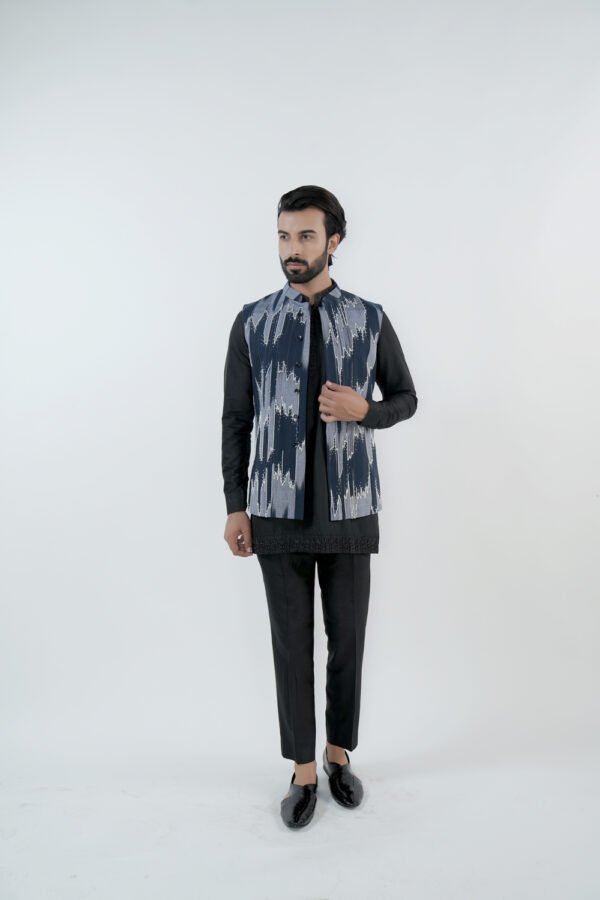 Black Ikat Bandi Set - Image 6