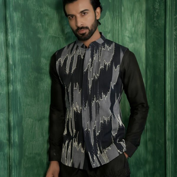 Black Ikat Bandi Set