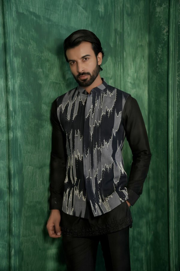 Black Ikat Bandi Set